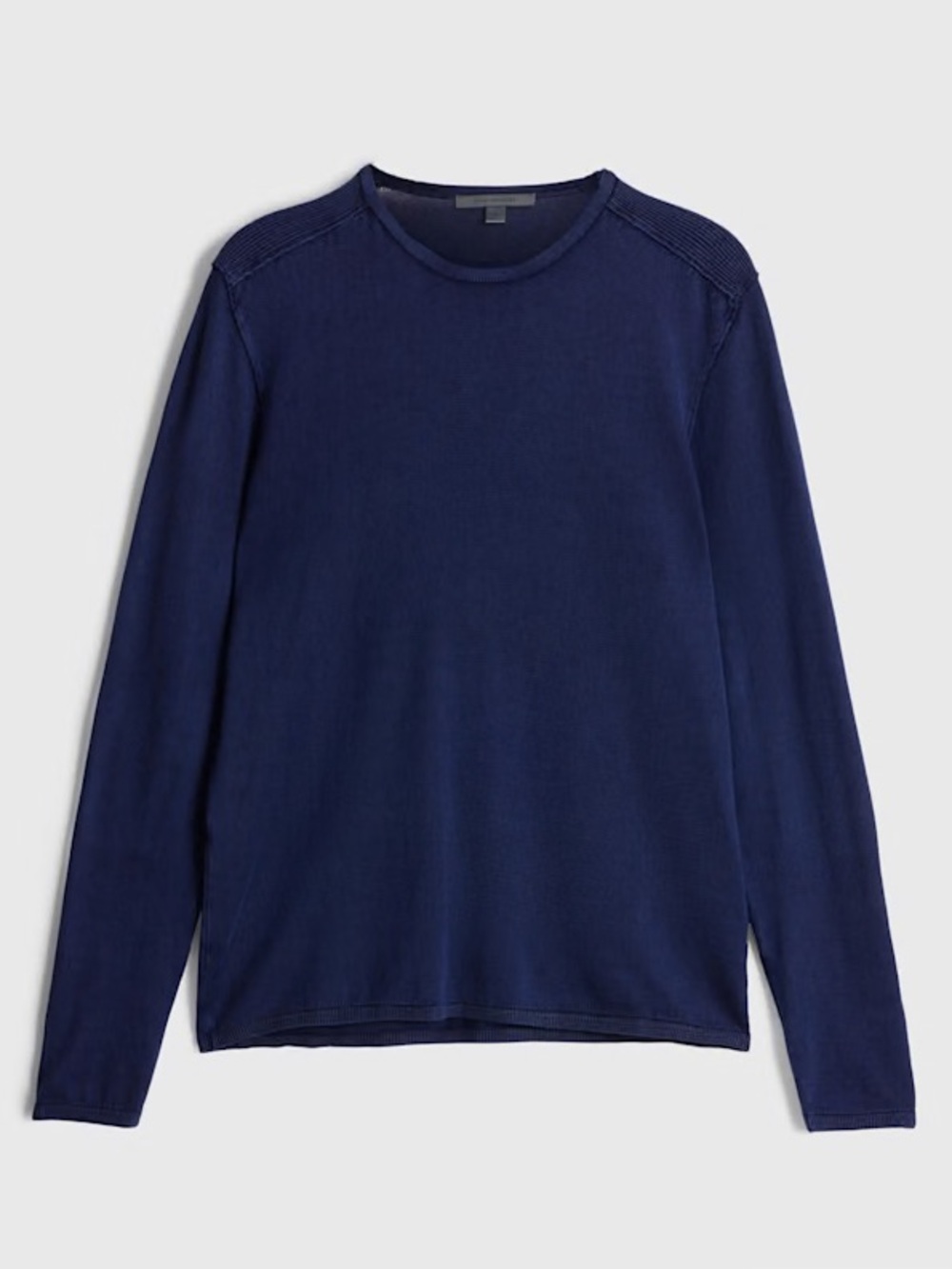 John Varvatos TEAL Blue Long-Sleeve Crewneck with Elbow Patches Size M